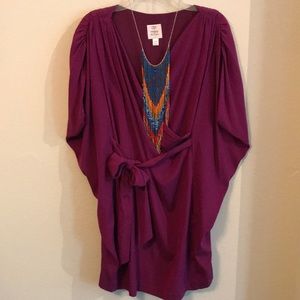 Fuchsia Draped Suzi Chin Boutique Dress